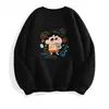 Impressão Estilo Hong Kong Inglês Moletom Tendência Novo Gola Redonda Camiseta de Manga Longa Estilo Casal Anime Novo Top Primavera e Outono