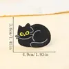 Parche de Tela Bordado de Gatito Negro de Dibujos Animados Parche Autoadhesivo para Planchar Pegatina Etiqueta Bordada por Computadora Accesorios para Reparación de Chaquetas de Plumas Ropa