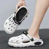 Zuecos de Verano para Hombre de Nuevo Estilo Transfronterizos para Uso en Exteriores, Sandalias Súper Cómodas, Talla Grande, Suela Gruesa, Chanclas Doble Uso para Exteriores y Playa