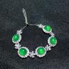 Prata de Gelo Alto Natural Calcedônia Verde Novo Pulseira Gelo Branco Jade Celebridade Elegante Pulseira Fornecimento ao Vivo