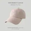 Gorra de Béisbol Bordada con Letra Estilo Coreano para Mujer, Ala Suave, Visera Curva, Adelgazante del Rostro, Sombrero de Sol Versátil para Hombre