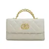 Nuevo Estilo Primavera y Verano 2026 Bolso de Mano Pequeño Estilo Chanel Bolso Kelly Bolso Cruzado Acolchado con Cadena Bolso de Hombro Mini para Mujer