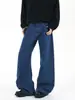 Ropa para Hombre Fengshe / Jeans Lavados Retro Americanos de Moda Desgastados Curva Profunda Corte Navaja Unisex Pantalones Rectos Holgados