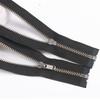 Auténtico ykk No. Chaqueta con cremallera de metal de 5 capas y cierre de cremallera en la parte trasera, cortavientos, ropa de abrigo de algodón, cierre de cadena suave.