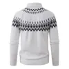 2026 Otoño/Invierno Transfronterizo Nuevo Suéter de Punto Casual para Hombre Navidad con Cuello Alto Moda Chaqueta Casual Talla Grande para Hombre