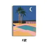 Temu Nagai Hiroshi City Pop Piscina Paisagem Retro Impressão de Cartaz Quarto de E-Sports Bar Parede de Fundo Pintura Decorativa