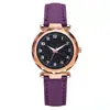Relógio Feminino Amazon à Prova d'Água Fashion Simples Digital Pulseira de Couro Fosco Céu Estrelado Luminoso Quartzo Atacado