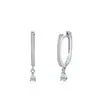 Pendientes de Plata de Ley 925 con Forma de U y Gota de Agua Estilo Nuevo Europeo y Americano para Mujer, Lujo Accesible de Moda, Pendientes Geométricos de Alta Gama de Moda