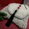Yixiangfei 10cm borla con borlas y cuentas marcapáginas ropa infantil sombrero colgante manualidades cheongsam adornos para hombros de nube
