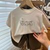 Camiseta de Manga Corta de Algodón Puro para Niños Verano Nuevo Dibujos Animados Tops de Verano para Niñas Ropa Infantil Moda Casual para Niños