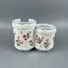 Set de Baño Cerámico Floral Pequeño Artístico, Minimalista, de Alta Estética, Set Creativo y Único Estilo Ins, Decoración para el Hogar Retro