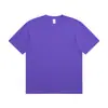 Camiseta de Manga Curta Algodão Puro 230g Peso Pesado Algodão Penteado Xinjiang Casal Cor Pura Marca Tendência Solta Manga Curta Camiseta Lisa