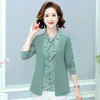 Ropa para Mujeres de Mediana Edad y Mayores, Camiseta de Manga Larga Falsa de Dos Piezas, Ropa para Madres de Mediana Edad, Talla Grande, Holgada, Moda Elegante para Otoño