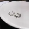 Super Brilhante Estilo Cool Clipe de Orelha de Zircônia Sem Furo na Orelha Nicho Clip de Osso da Orelha de Alta Qualidade Brinco de Personalidade Luxo Leve Temperamento Atacado