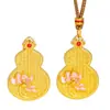 Tienda de oro Puzuo mismo estilo oro arena accesorios DIY Fulu fragancia cruda collar colgante calabaza de loto nueva cadena clavicular china