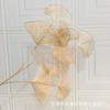 Al por mayor Hojas de Abanico Artificiales de 3 Ramas, Hojas de Ginkgo, Cubo de la Suerte, Accesorios de Cubo de Abrazo, Materiales Florales para Bodas, Flores de Año Nuevo