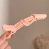 Presilha de cabelo estilo ins dopamina para mulheres, presilha bico de pato sem costura para franja, acessório de cabelo lateral básico simples de alta qualidade