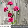 Rosa Amante de Galho Alto com 5 Cabeças, Rosa Ocidental, Conjunto para Cena de Casamento, Arranjo Floral, Flor Artificial, Decoração de Arco de Hotel Flor de Seda