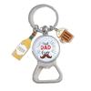 Llavero colgante creativo de cerveza americana transfronterizo trama para padres regalo abridor de botellas metal colgante llavero al por mayor