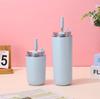 Acero Inoxidable 304 Vacío Doble Capa Aislada Portátil Para Coche Oficina Negocios Doble Uso Taza de Agua con Popote Venta al por Mayor