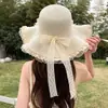 Chapéu de Palha de Verão Chapéu de Sol para Mulheres, Chapéu de Proteção Solar para Férias na Praia, Chapéu de Sol de Aba Larga para Exterior, Chapéu Doce, Atacado
