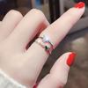 Anillo de Apertura de Moda Estilo Ins Mori Celebridad de Internet Transmisión en Vivo Venta Caliente Nuevo Simulación Estilo Coreano Mariposa Flor de Amor Lazo para Mujer