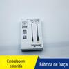 Caixa de Embalagem para Cabo de Dados de Celular Personalização Samsung Apple Xiaomi Acessórios Caixa de Papel Personalização de Pequeno Lote Caixa de Cartão Branco Dobrável