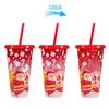 2026 Nova Caneca de Natal que Muda de Cor PP Café Plástico Camada Única Sensível à Temperatura Canudo que Muda de Cor Fabricante de Caneca que Muda de Cor