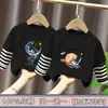 Camiseta de manga larga de algodón puro para niño para primavera y otoño, top de otoño para niños, nuevo modelo 2026, camiseta base tipo dos piezas falsas para niños mayores