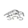 Anillo de retención tipo E de acero inoxidable 304, de extremo abierto, M1.2-M15, fabricación de precisión con dimensiones exactas, venta directa del fabricante