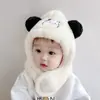 Gorro de Invierno para Bebé 2026 Gorro para Bebé Gorro de Felpa con Bordado de Vaca Protección para Orejas Gorro de Felpa Gorro Cálido