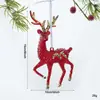 Pingente de Gota de Gelo de Cristal de Natal Enfeite de Árvore de Natal Acrílico Transparente Anjo Luz Decorações de Luxo Cenário