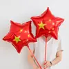 Accesorios para el Ambiente del Día Nacional: Bandera Roja de Cinco Estrellas de Mano, Globo en Forma de Corazón con Palo, Accesorios para Fotos, Decoraciones