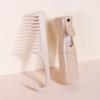 Set de Peine Biodegradable de Paja de Trigo Natural Platino para Peinar el Cabello de Tres Piezas, Set de Peine de Dientes Anchos para Aceite, Peine con Inserto de Plástico para Spray
