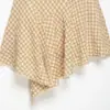 Estilo Europeo y Americano Transfronterizo Z Nueva Moda Elegante Ropa para Mujer al por Mayor Vestido Corto de Cuadros con Encaje 2180314