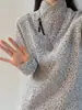 Nueva colección de otoño 2025 para hombre: sudadera de cuello redondo con diseño de cielo estrellado, prenda exterior estilo americano de forro polar pesado con estampado de cebra