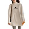 4543 # 2026 280g Camiseta Térmica de Manga Longa para Mulheres, Primavera, Outono e Inverno, Camada Base com Forro de Fleece, Comprimento Médio, Gola Meio Alta