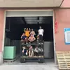 Litera reforzada con armario de almacenamiento, adecuada para dormitorios de empleados; cama de estructura de acero de doble capa fácil de montar sin necesidad de tornillos