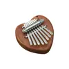 Instrumento Musical al por Mayor 8 Tonos Mini Piano de Pulgar Piano de Dedo Kalimba Madera Maciza Cristal Piano de Cinco Dedos Portátil Instrumento Musical para Niños