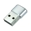 Adaptador de Conversión Plug de Aluminio Hembra Tipo C a USB 2.0 Adaptador OTG para Teléfono Móvil Adaptador USB C