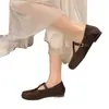 Zapatos Mary Jane tallados retro para mujer, nueva colección otoño 2026, punta cuadrada, tacón plano, suela suave, planos de punta baja para el trabajo