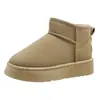 Botas de Nieve de Talla Grande para Mujer 2025 Invierno Tubo Corto Nieve Algodón Forro Polar Engrosado Ropa Exterior Zapatos de Algodón del Noreste para Mujer Transfronterizo