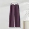 Pantalones Rectos para Mujer Petite 2026 Verano Nuevo Estilo Delgado Adelgazantes Resistentes a las Arrugas Acortados Ajustados de Pierna Ancha