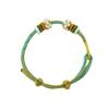 Pulsera Portátil Color Dorado Yi Qianli Jiangshan Flor de Lirio del Valle, Cuerda Trenzada Puramente Hecha a Mano con Circunferencia de Mano Ajustable