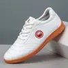 Zapatos deportivos para hombre con superficie de cuero, cómodos zapatos de artes marciales, zapatos deportivos para exteriores Tai Chi Kung Fu, cuero suave, suela blanda, zapatos casuales para hombre