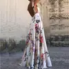 2027 Nuevo Vestido Largo de Tirantes sin Mangas Estampado Acampanado sin Espalda Estilo Europeo y Americano para Mujer Comercio Transfronterizo de Amazon