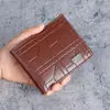 Nova carteira masculina carteira curta masculina moda jovem xadrez horizontal soft wallet grande capacidade multi-card wallet