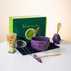 Conjunto Popular de Chá Matcha de Cogumelos Japoneses da Amazon Tigela de Cerâmica para Matcha com Bico Batedor de Chá Caixa Colorida de 100 Peças Top de Linha