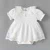 Enterizo Vestido para Bebé Transfronterizo Conjunto de Verano Elegante Enterizo de Manga Corta para Bebés Niñas Dulce Vestido de Princesa Vestido para Niñas