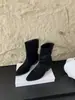 Botines Retro de Ante con Tacón Grueso para Mujer 2025 Nuevos de Otoño e Invierno Plisados Versátiles de Punta Redonda Caídos Botas Descalzas